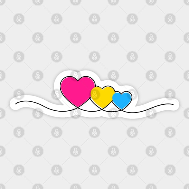 Pansexual Hearts Sticker by Pridish